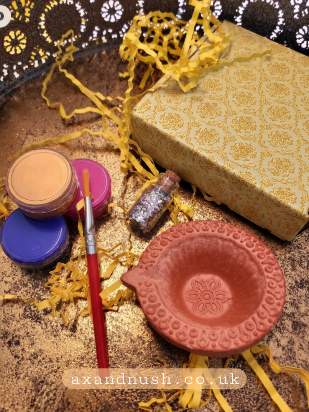 Decorate Your Own Clay Diya Candle Holder