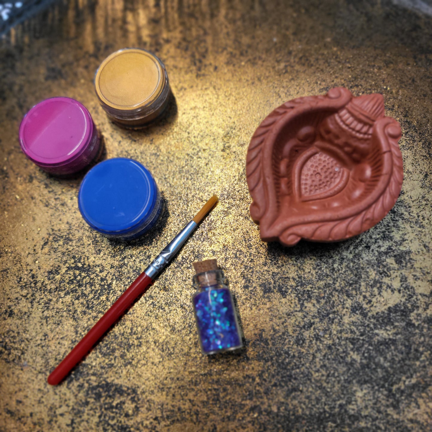 Decorate Your Own Clay Diya Candle Holder